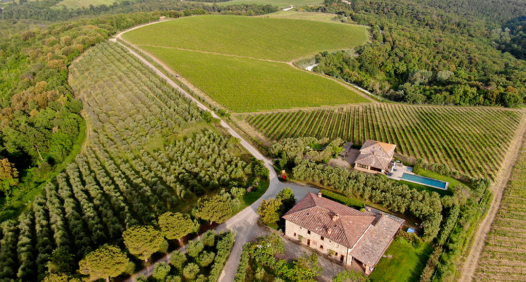 Agriturismo vista dall'alto